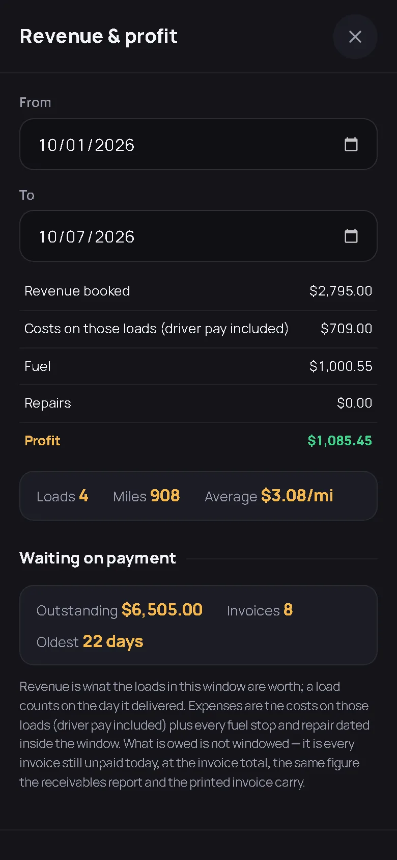 MileBrain revenue and profit report